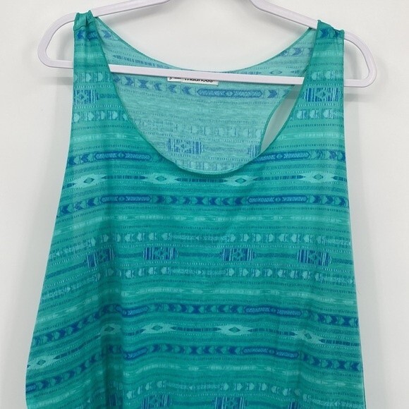 Maurices Womens Printed Stretch Scoop Neck Sleeveless Tank Top Green Size 3 - Picture 2 of 8